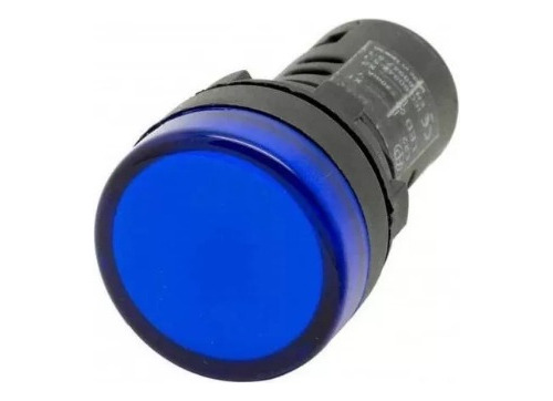 Luz Piloto Azul 22 Mm, 220/120 Vac