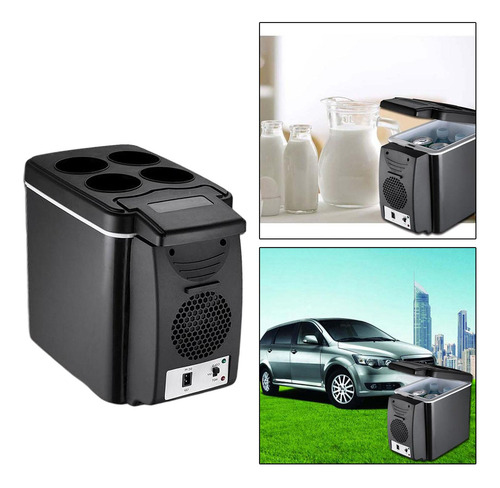 6l Negro Mini Heladera De Coche Heladera Congelador