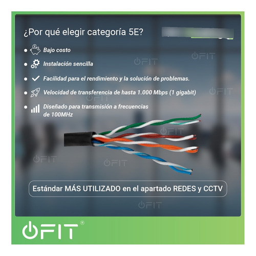 Imagen 4 de 10 de Cable Utp Bobina Rollo 305m Categoria 5e Exterior Redes Cctv