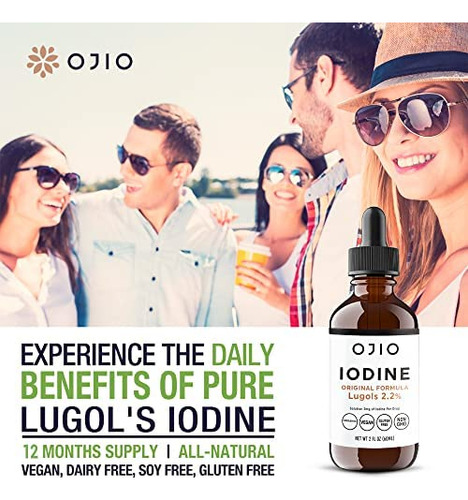 Solução De Iodo Ojio Lugols - Gotas De Iodo Líquido Com Pot