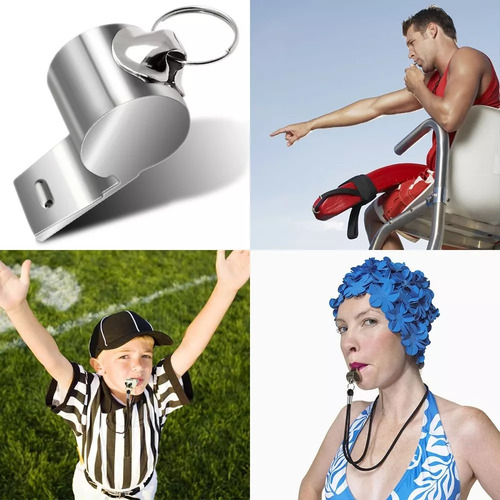Silbato De Metal Escuela Deportes Colgantes Multiusos 12 Pzs