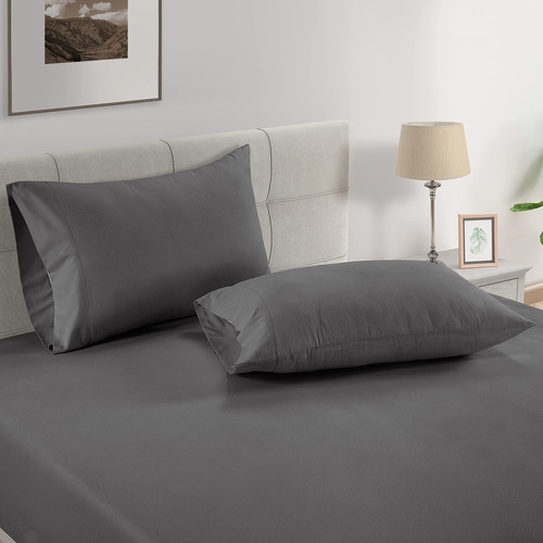 Fundas De Almohada Lane Linen Tamaño King, 100% Algodón Egip