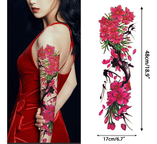 Aresvns Hermoso Tatuaje Temporal De Primavera Para Mujeres Y