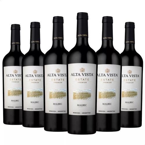 Vino Alta Vista Premium Malbec 750ml. Caja 6 Botellas