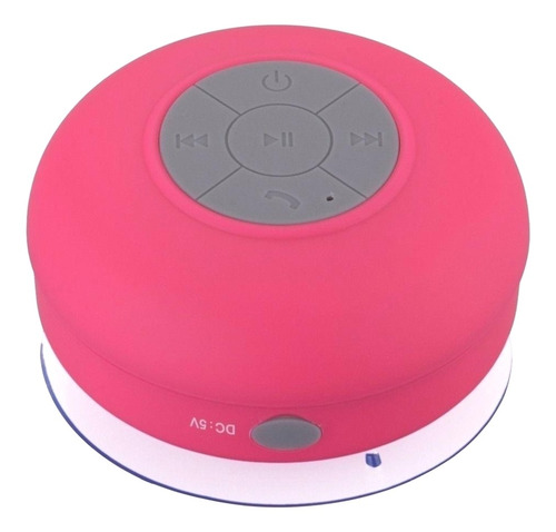 Caixa Som Bluetooth A Prova D'água Ventosa Fixação Rosa