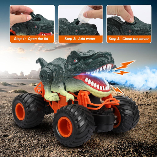 Uniland Rc Monster Car, Camión De Dinosaurio Con Control Rem