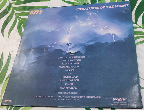 Kiss - Creatures Of The Night Lp Brasil 1ra Edic Iron Maiden Brasil 1ra Edicion (Usado)