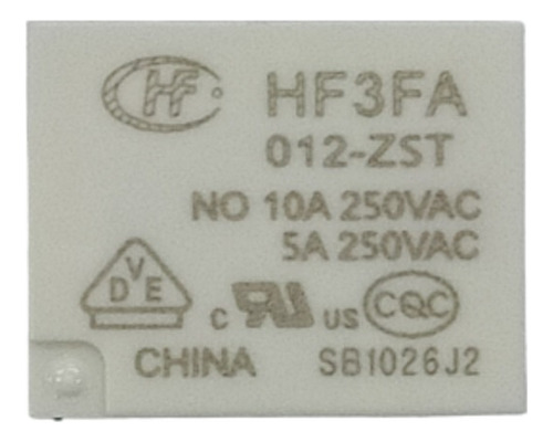 Relê 12v, 10a, 5 Pinos, Hf3fa/012-zst - Caixa C/ 100 Pçs