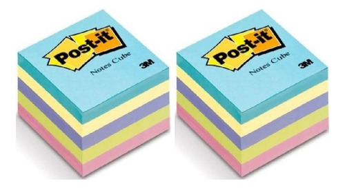 Nota Adhesiva Rem. Post It 2018la Cuadrada 3 X 3 , 2 Cubos