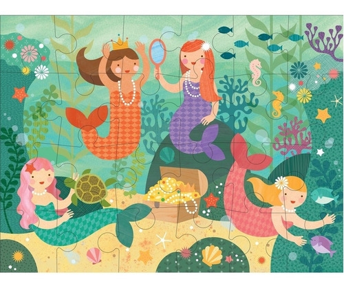 Puzzle Rompecabezas Para Niños 24 Piezas Sirenas Ptc142