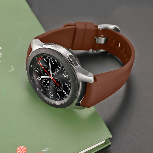 Correa De 22mm Para Galaxy Watch De Caucho Premium D15 Color Cafe