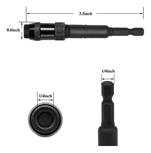 Soporte Para Punta De Broca Pivotante, Magnético Hexagonal D