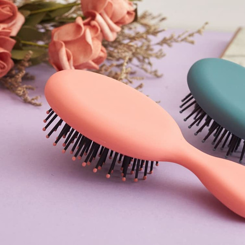 Essential Mini Hair Brush By Beaverstrong, Pocket-size Detan