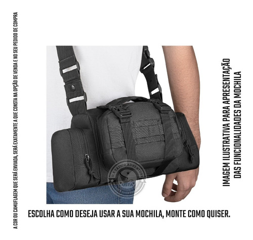 Mochila Camuflada Camping Tática Modular Br Force Original