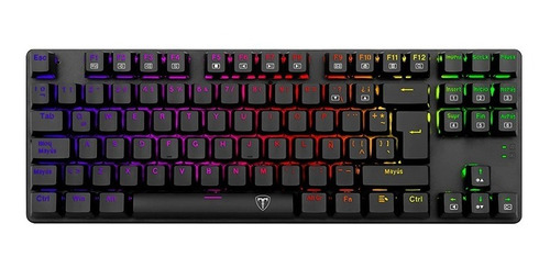 Teclado Gamer T-dagger Bora Negro Red T-tgk313 Rainbow Tkl