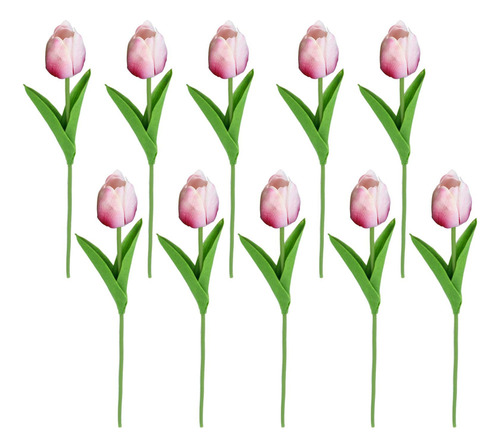 Vv 10 Tulipanes Artificiales Con Flores Artificiales For