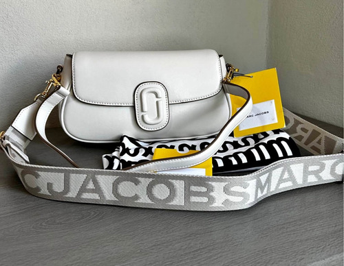 Bolsa Marc Jacobs 100% Original The Clover Gran 2p4hsh036h02 Blanco Hueso Lisa Oro Blanco (Usado)