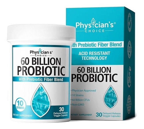 Probióticos & Prebióticos Alta Calidad 60 Billion Cfu 30 Cáp
