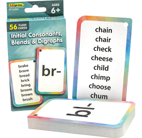 Tarjetas Flash De Consonantes Y Mezclas Iniciales