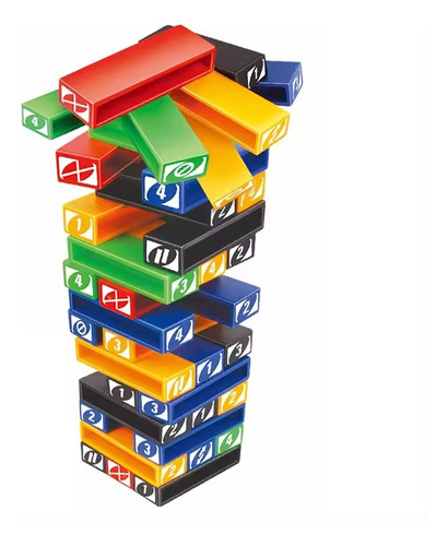 Juego De Mesa Bloques Apilables Torre Ladrillos Didactico