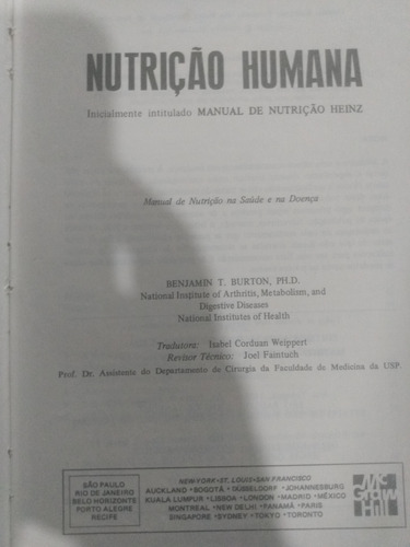 2 Nutrição Humana Calculos Nutricionais - Benjamin Burton Andrea Galisa (Usado)