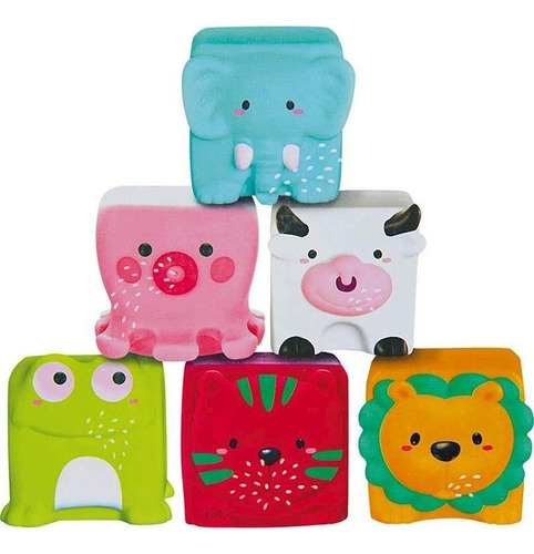 Cubos Apilables De Animalitos Agua - Bath Toys - Mazel Toys