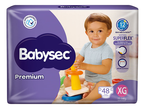 Pañal Babysec Premium Xg X 48 Un