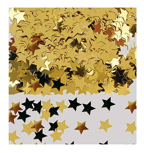 Confetti Metalizado Estrella Dorado