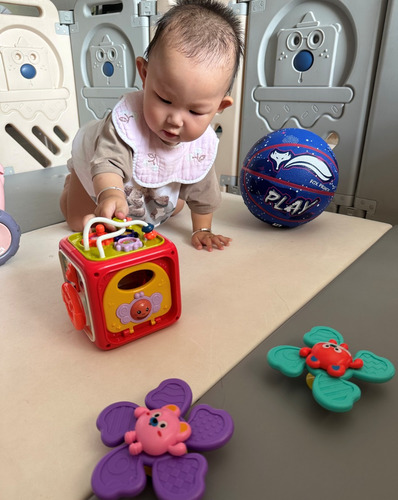 Juguete Montessori Educativo 6 En 1 Cubo Didáctico Para Bebé