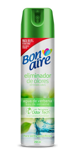 Eliminador De Olores Bon Aire Aerosol 250 Ml Agua De Verbena