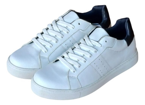 Zapatillas Hombre Cuero Blanco