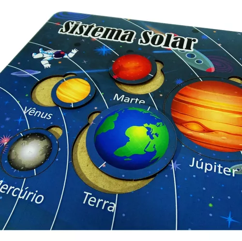 JOGO TABULEIRO EDUCATIVO ENCAIXE PERSONALIZADO SISTEMA SOLAR