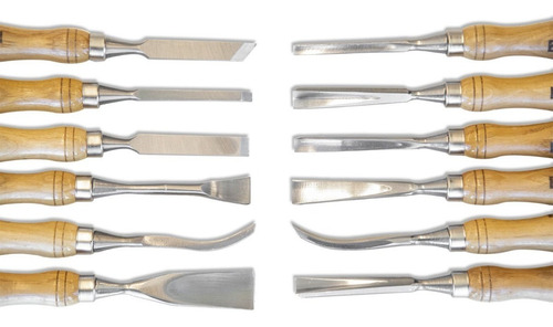 Set Gubias Para Madera 12 Pz Acero Profesional Bremen 7642