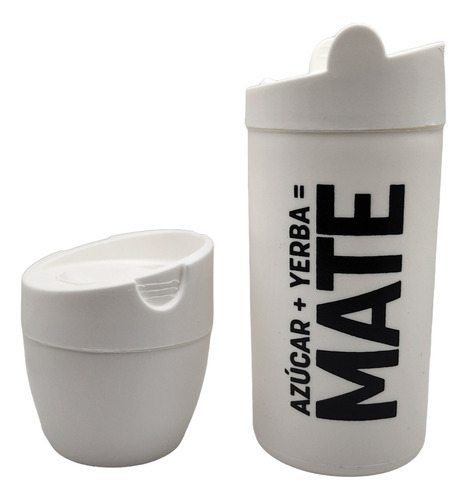 Set Yerbero/azucarero Plástico 2 En 1 Blanco