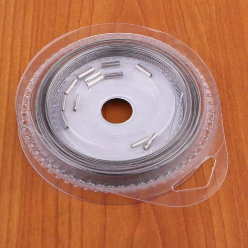 Línea Lider De Pesca Acero Inoxidable De Alta Resistencia Plateado