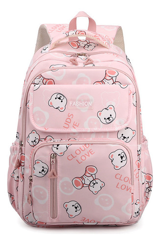 Mochila Del Campus Para Estudiantes Pink Bear 2024