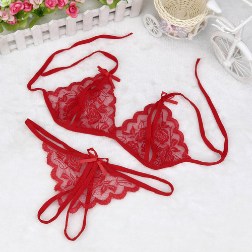 Lencería De Encaje Para Mujer, Ropa De Dormir, Tanga