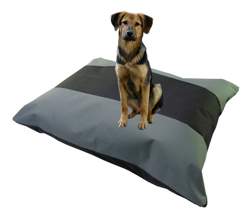 Cama Colchón Lavable Para Mascotas Gigante Bicolor Color Gris