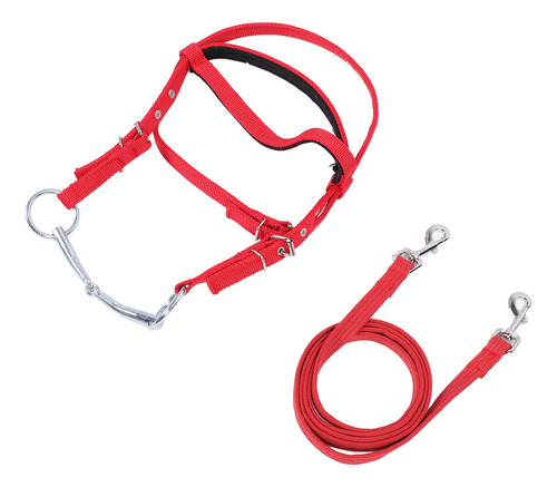 Cabezal Ecuestre Pequeño Y Ajustable Para Caballos, Rojo Y R
