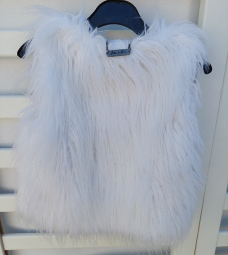 Imagen 3 de 5 de Chaleco Piel Alpaca Blanco