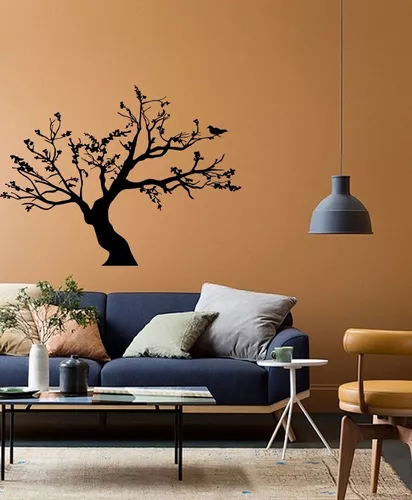 Vinilo decorativo para pared de árbol con animales, estándar 55 pulgadas de  ancho x 94 pulgadas de alto (esquema B) Simple Shapes®