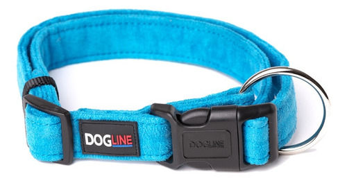 Collar Perro Microfibra Dogline Chico Azul Tamaño del collar S