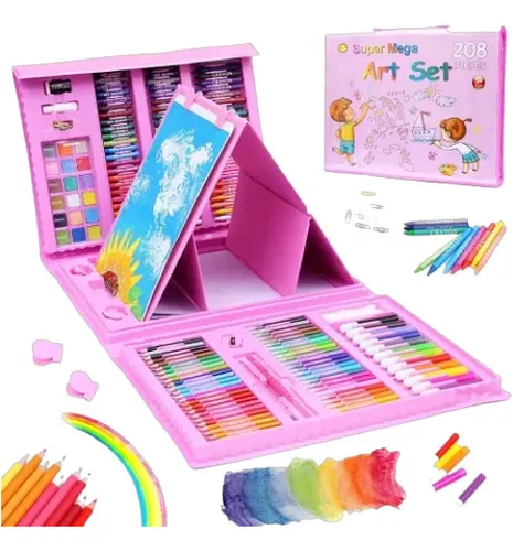 Estuche De Colores Para Arte Y Dibujo Set 208pzs Para Niños