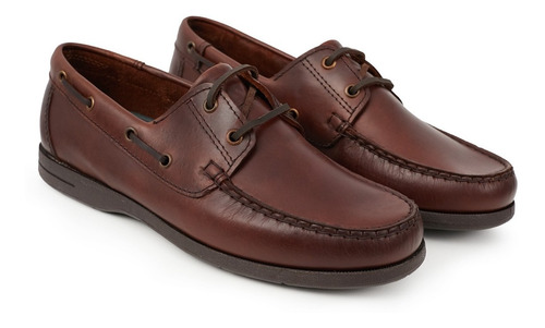 Imagen 3 de 10 de Náutico Cuero Hombre Zapatos Briganti Vestir Goma Hcna00413