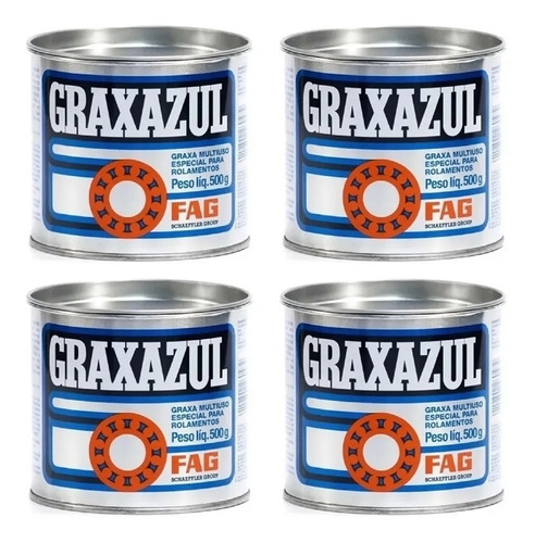 Graxazul Graxa Multiuso Para Rolamentos,corrente - 4 Latas