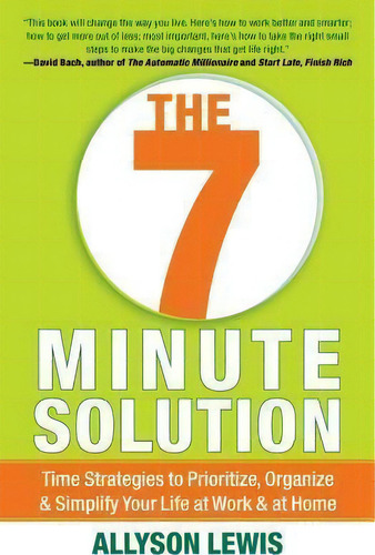 The 7 Minute Solution, De Allyson Lewis. Editorial Simon & Schuster, Tapa Blanda En Inglés