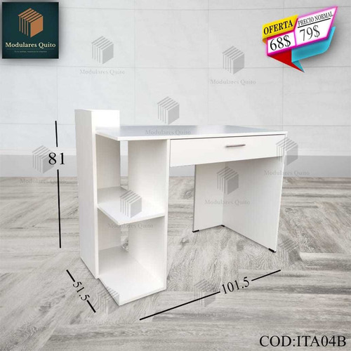 Imagen 1 de 1 de Escritorio Moderno Con Cajón (blanco)