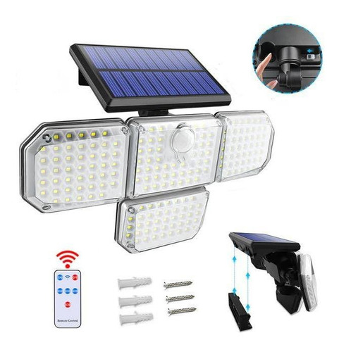 Iluminacion Exterior Led Jardines, Mxnsr-002, 2pzas, 182led Carcasa Negro Luz Blanco frío