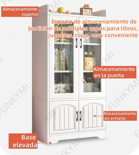 Librero Con Entrepaños Y Puerta Mueble Estilo Minimalista