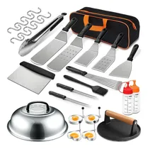 Comprar Set 24 Espatulas Churrasqueras Gruesa Asado Cocina Plancha